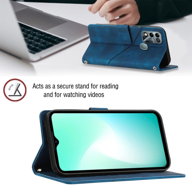 For Infinix Hot 11 Play / Hot 10 Play / Hot 9 Play Skin-feel Embossed Leather Phone Case