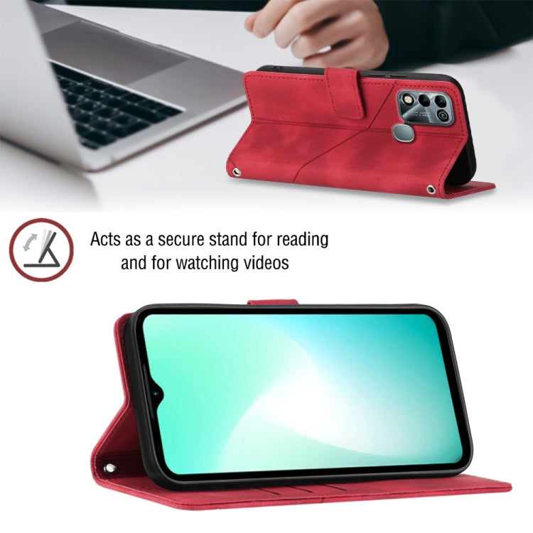 For Infinix Hot 11 Play / Hot 10 Play / Hot 9 Play Skin-feel Embossed Leather Phone Case