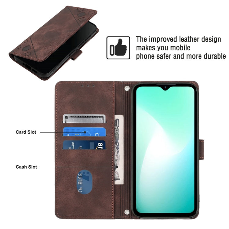 For Infinix Hot 11 Play / Hot 10 Play / Hot 9 Play Skin-feel Embossed Leather Phone Case