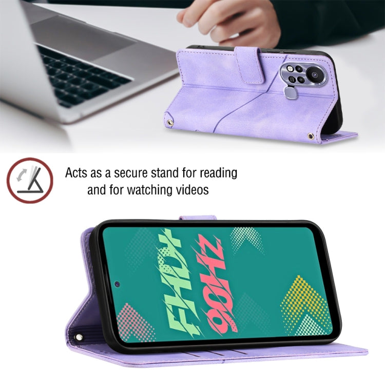 For Infinix Hot 11s Skin-feel Embossed Leather Phone Case