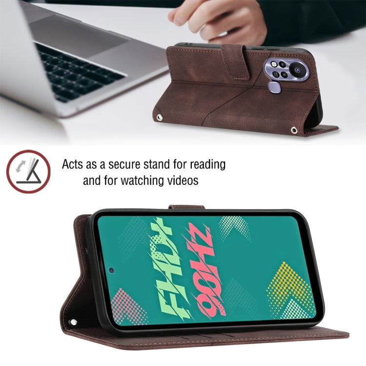 For Infinix Hot 11s Skin-feel Embossed Leather Phone Case