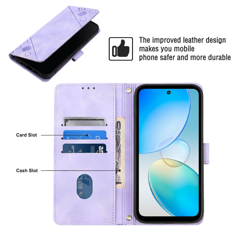 For Infinix Hot 12i X665 Skin-feel Embossed Leather Phone Case