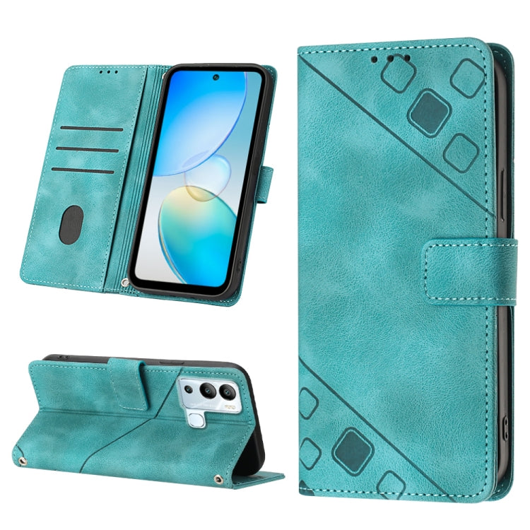 For Infinix Hot 12i X665 Skin-feel Embossed Leather Phone Case