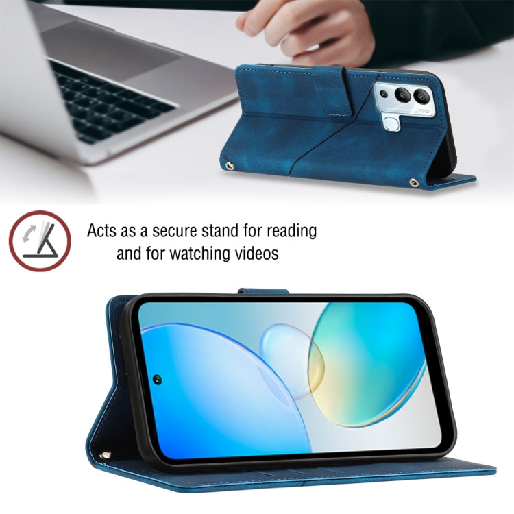 For Infinix Hot 12i X665 Skin-feel Embossed Leather Phone Case