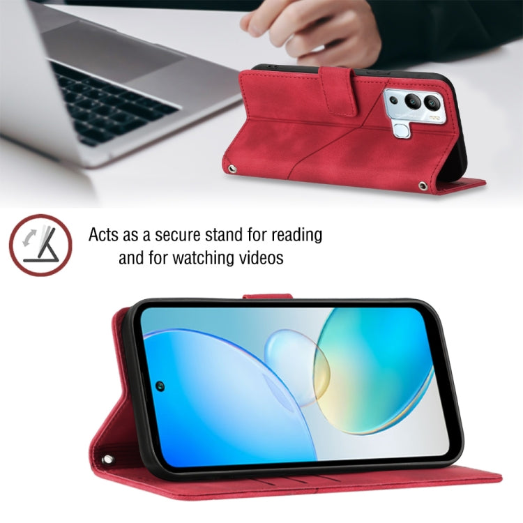 For Infinix Hot 12i X665 Skin-feel Embossed Leather Phone Case