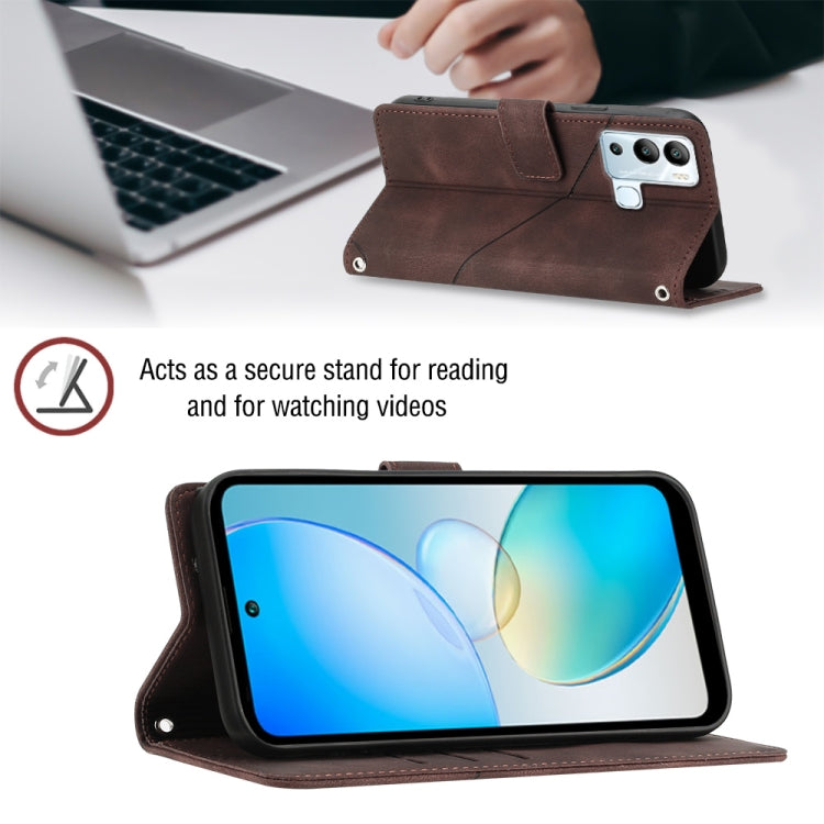 For Infinix Hot 12i X665 Skin-feel Embossed Leather Phone Case