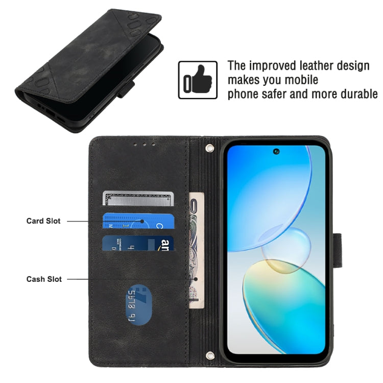 For Infinix Hot 12i X665 Skin-feel Embossed Leather Phone Case