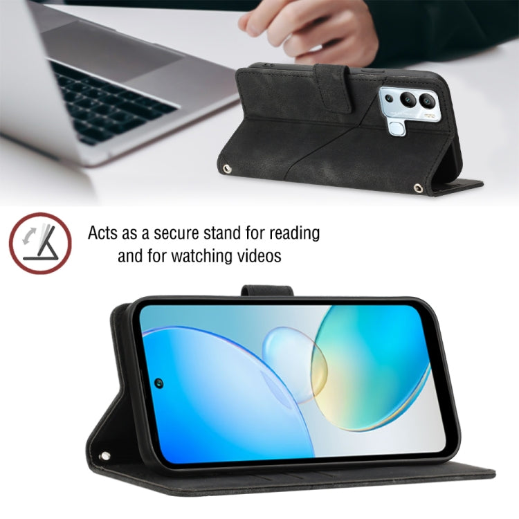 For Infinix Hot 12i X665 Skin-feel Embossed Leather Phone Case