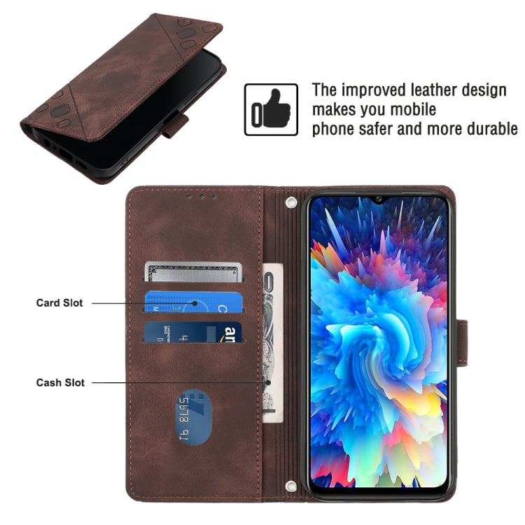 For Infinix Hot 20 5G X666 Skin-feel Embossed Leather Phone Case