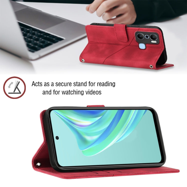 For Infinix Hot 20 Play Skin-feel Embossed Leather Phone Case