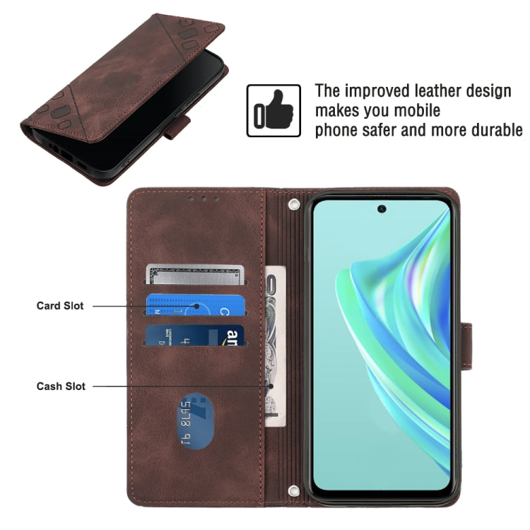 For Infinix Hot 20 Play Skin-feel Embossed Leather Phone Case