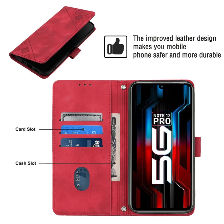 For Infinix Note 12 5G / Note 12 Pro 5G Skin-feel Embossed Leather Phone Case