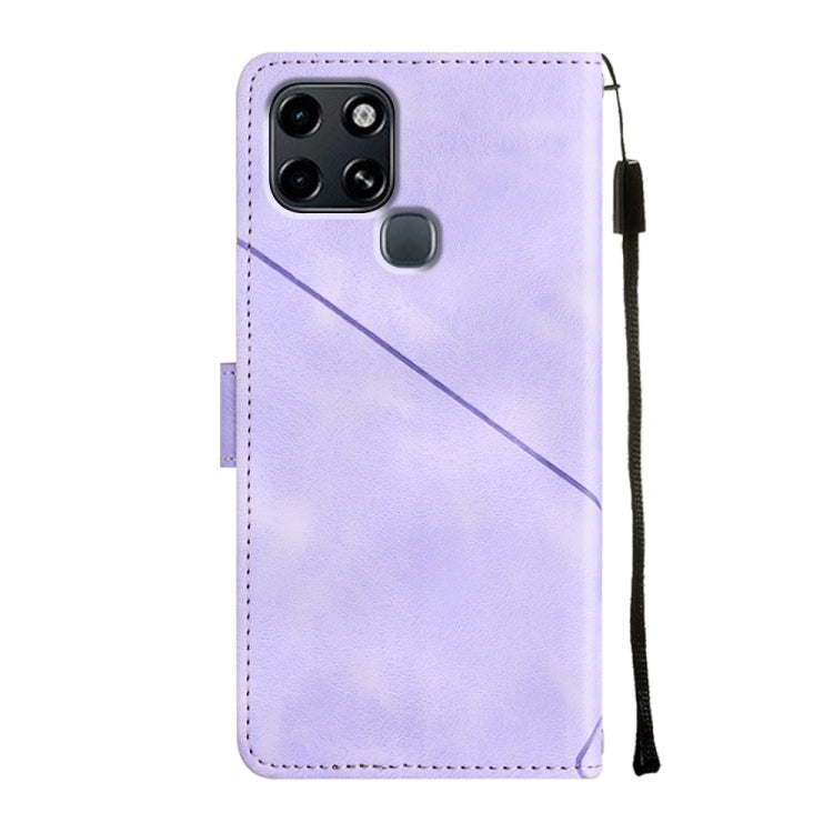 For Infinix Smart 6 Skin-feel Embossed Leather Phone Case