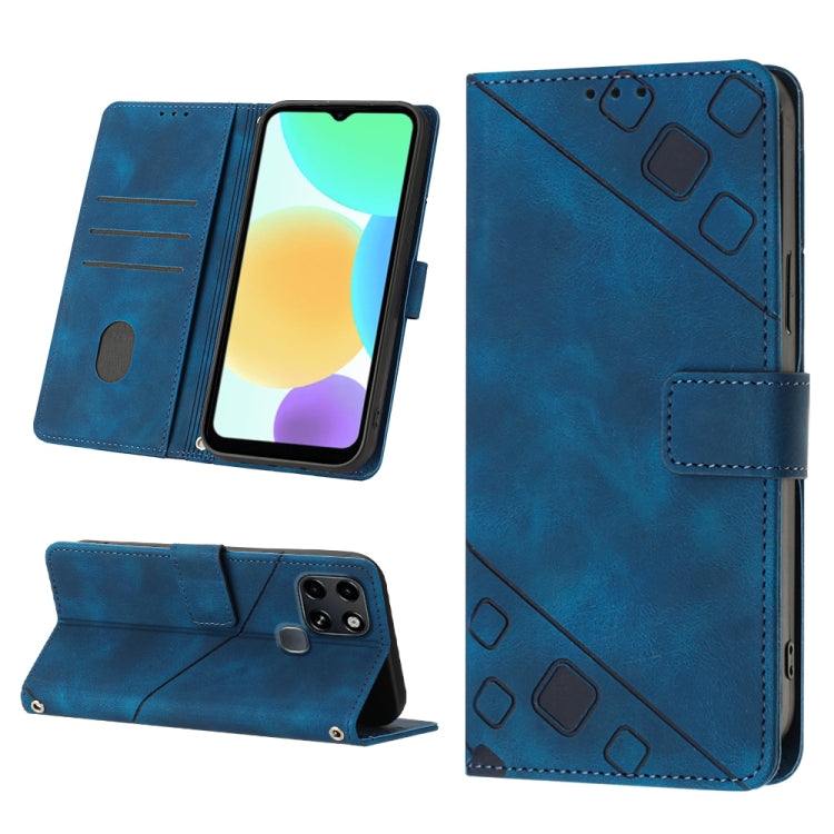 For Infinix Smart 6 Skin-feel Embossed Leather Phone Case