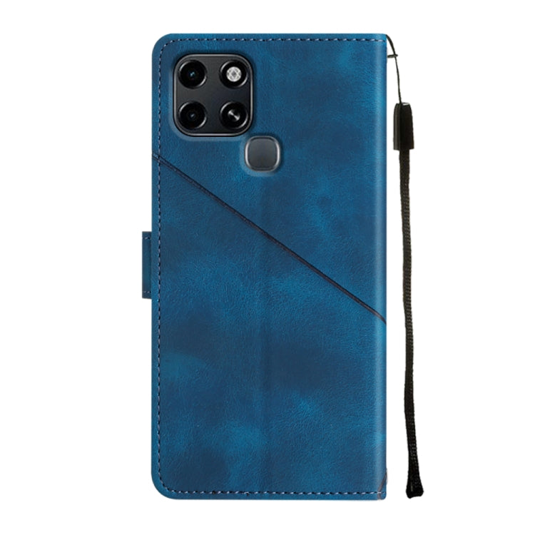 For Infinix Smart 6 Skin-feel Embossed Leather Phone Case