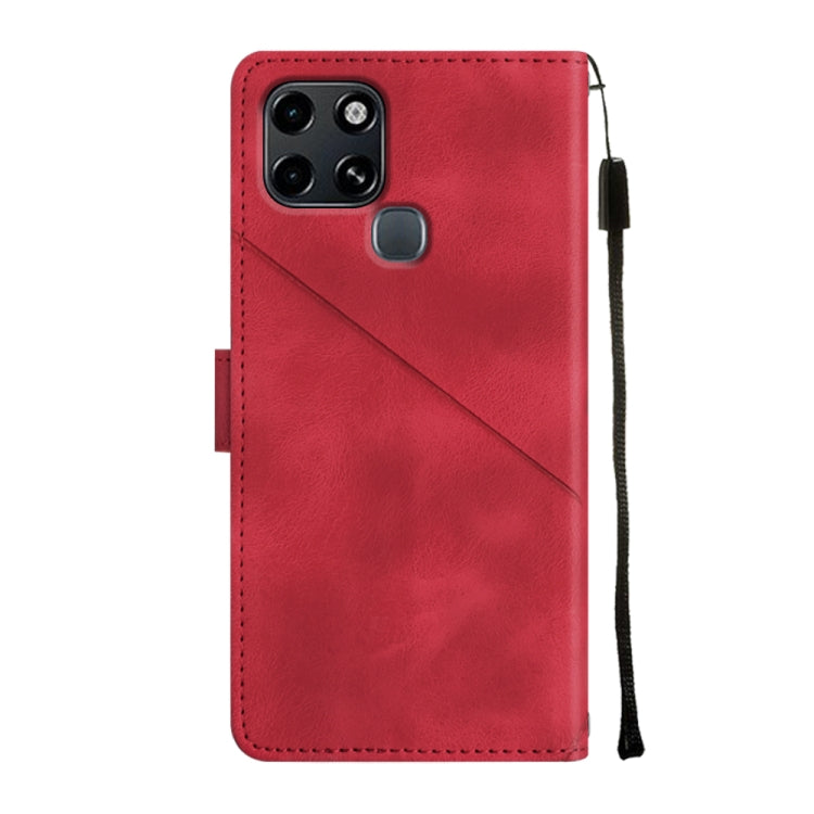For Infinix Smart 6 Skin-feel Embossed Leather Phone Case