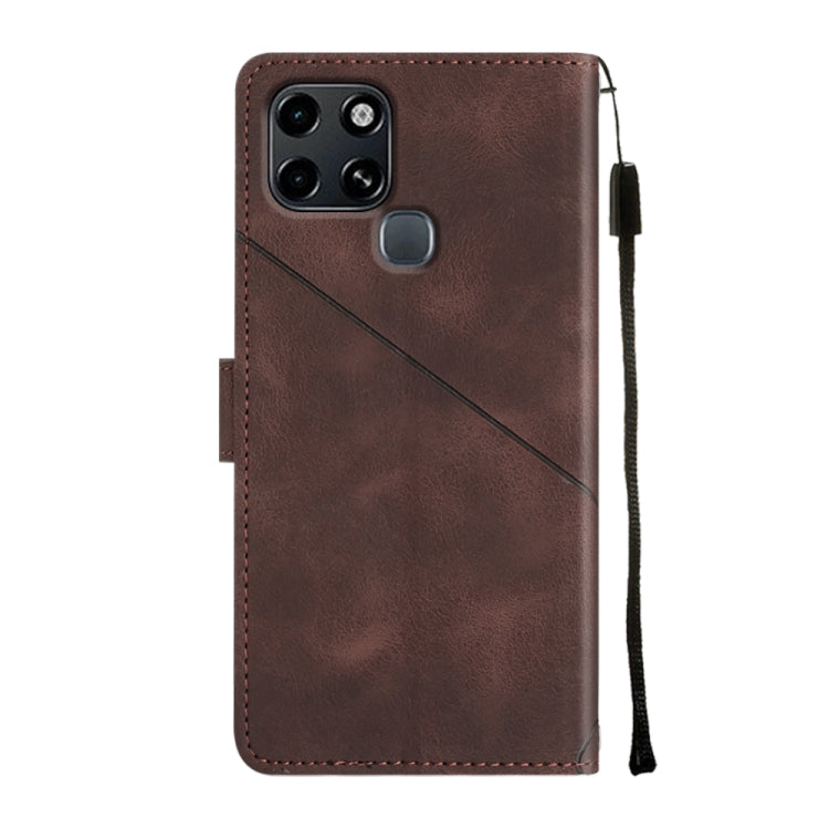 For Infinix Smart 6 Skin-feel Embossed Leather Phone Case