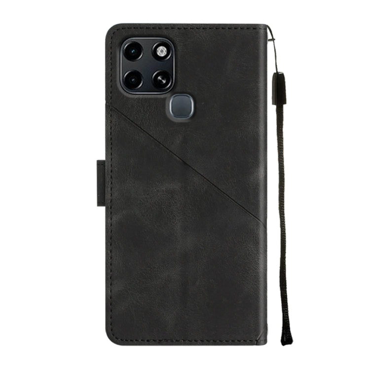 For Infinix Smart 6 Skin-feel Embossed Leather Phone Case