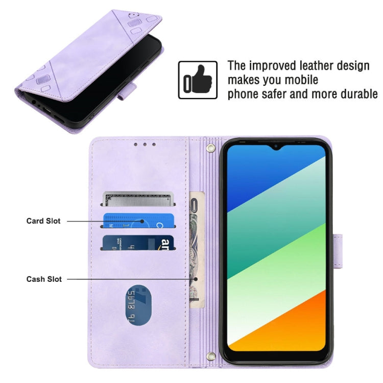 For Infinix Smart 6 Plus X6823 Skin-feel Embossed Leather Phone Case