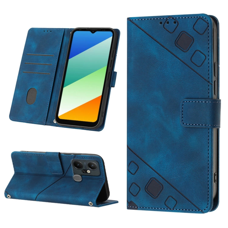 For Infinix Smart 6 Plus X6823 Skin-feel Embossed Leather Phone Case