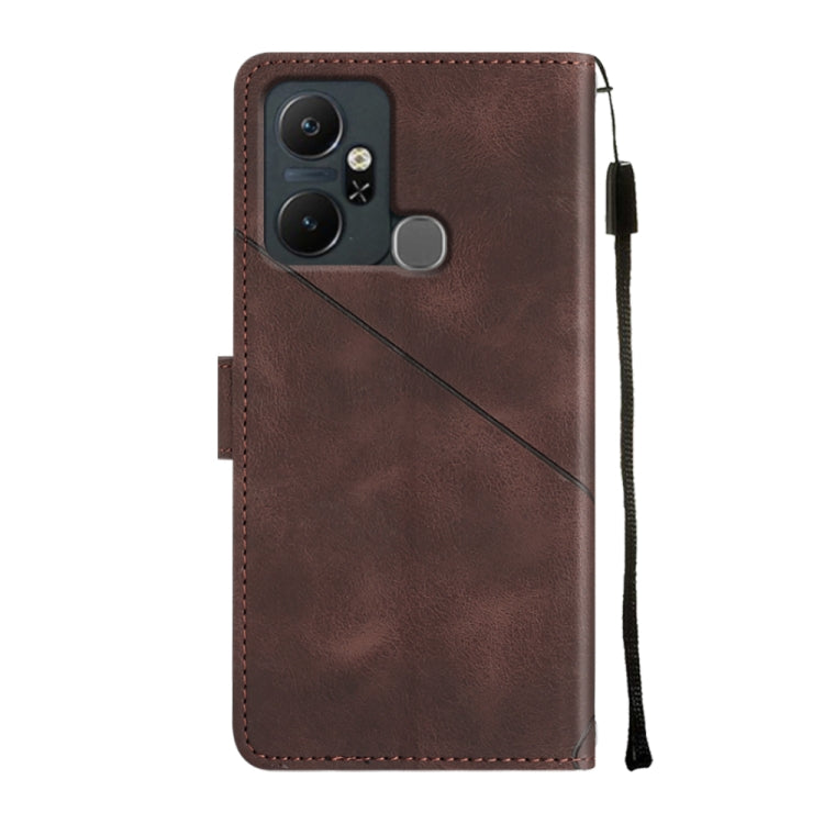 For Infinix Smart 6 Plus X6823 Skin-feel Embossed Leather Phone Case