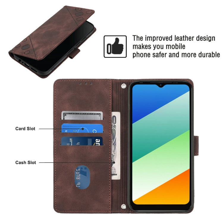 For Infinix Smart 6 Plus X6823 Skin-feel Embossed Leather Phone Case