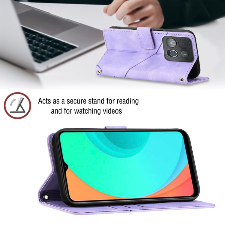 For Infinix Smart 7 X6515 Skin-feel Embossed Leather Phone Case