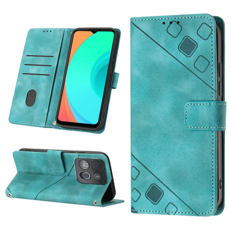 For Infinix Smart 7 X6515 Skin-feel Embossed Leather Phone Case