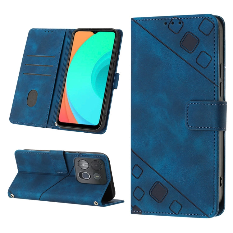 For Infinix Smart 7 X6515 Skin-feel Embossed Leather Phone Case