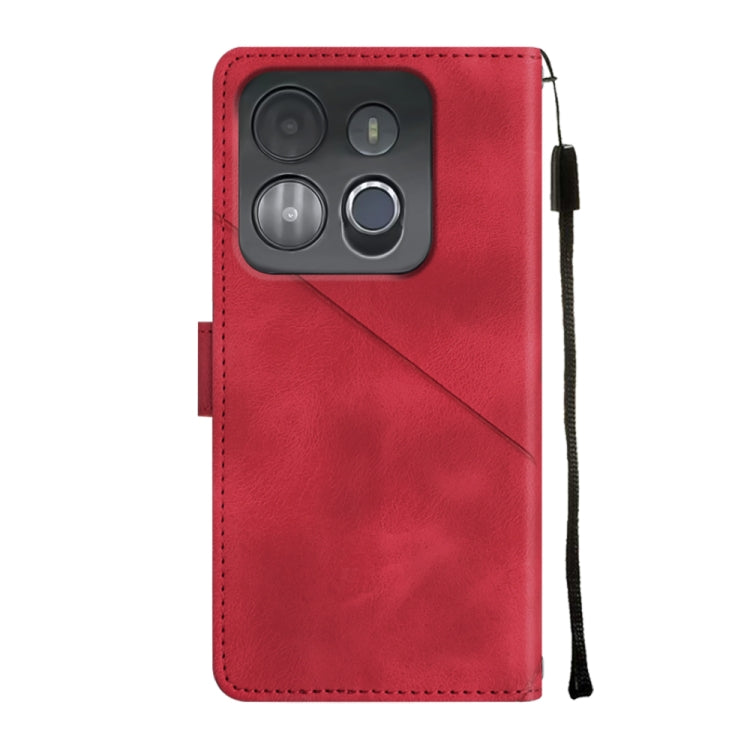For Infinix Smart 7 X6515 Skin-feel Embossed Leather Phone Case