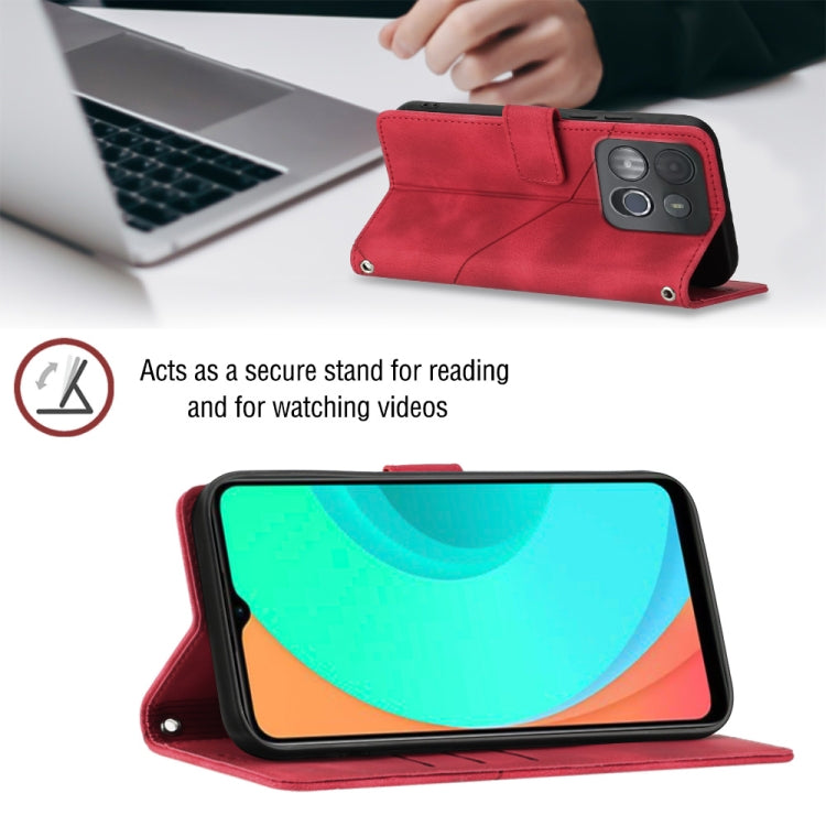 For Infinix Smart 7 X6515 Skin-feel Embossed Leather Phone Case