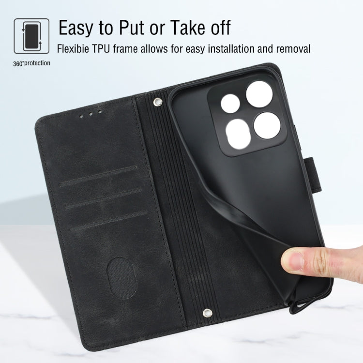 For Infinix Smart 7 X6515 Skin-feel Embossed Leather Phone Case