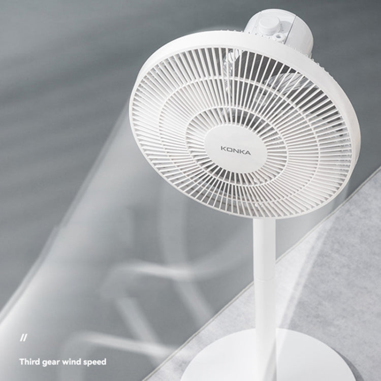 KONKA KF-DL01 45W 3-Speed Telescopic Vertical Floor Fan(White)