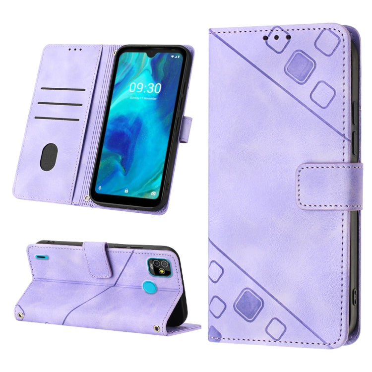 For Tecno Pop 5 Go Skin-feel Embossed Leather Phone Case