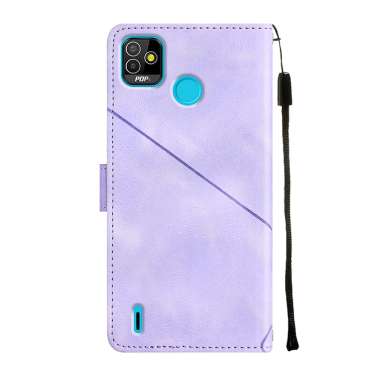 For Tecno Pop 5 Go Skin-feel Embossed Leather Phone Case