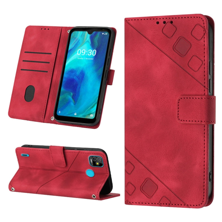 For Tecno Pop 5 Go Skin-feel Embossed Leather Phone Case