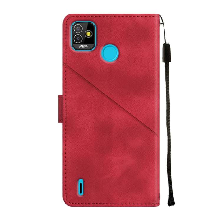 For Tecno Pop 5 Go Skin-feel Embossed Leather Phone Case