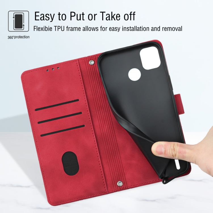 For Tecno Pop 5 Go Skin-feel Embossed Leather Phone Case