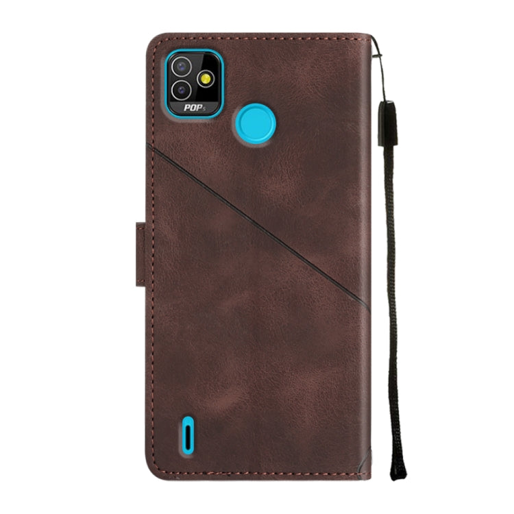 For Tecno Pop 5 Go Skin-feel Embossed Leather Phone Case