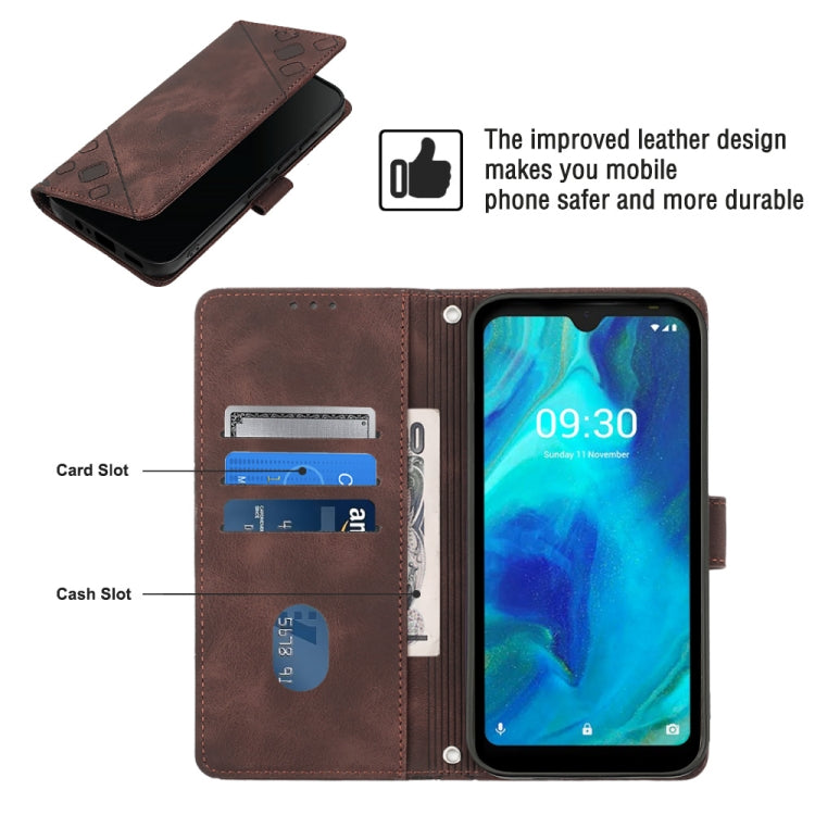 For Tecno Pop 5 Go Skin-feel Embossed Leather Phone Case