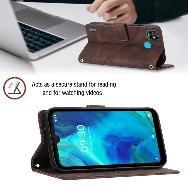 For Tecno Pop 5 Go Skin-feel Embossed Leather Phone Case