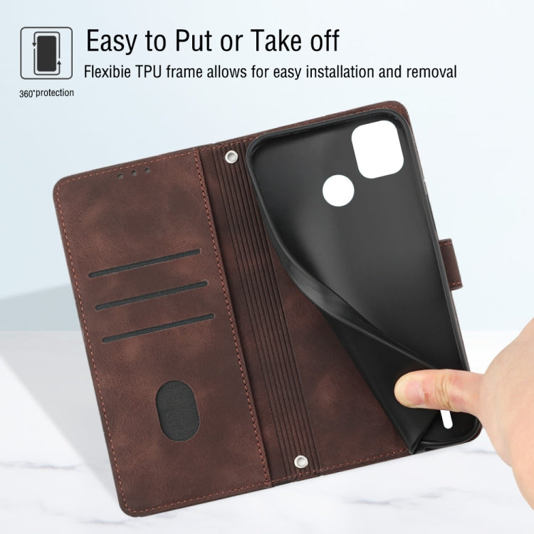 For Tecno Pop 5 Go Skin-feel Embossed Leather Phone Case