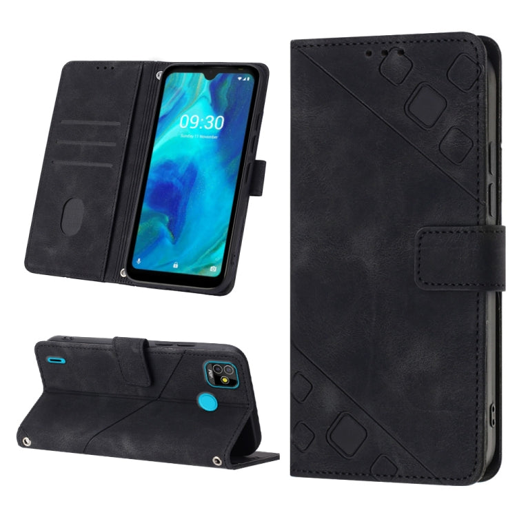 For Tecno Pop 5 Go Skin-feel Embossed Leather Phone Case