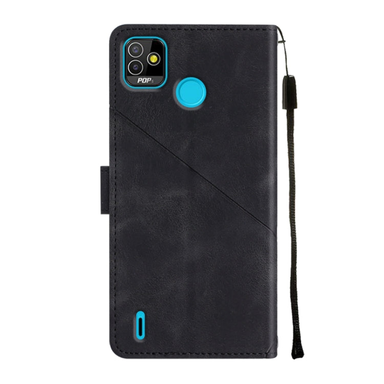 For Tecno Pop 5 Go Skin-feel Embossed Leather Phone Case