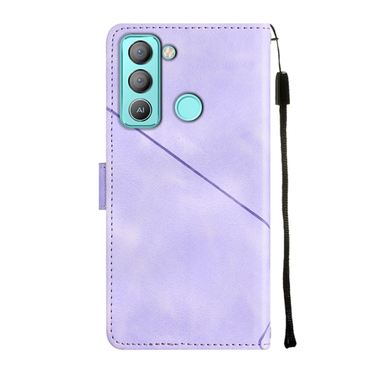 For Tecno Pop 5 LTE Skin-feel Embossed Leather Phone Case