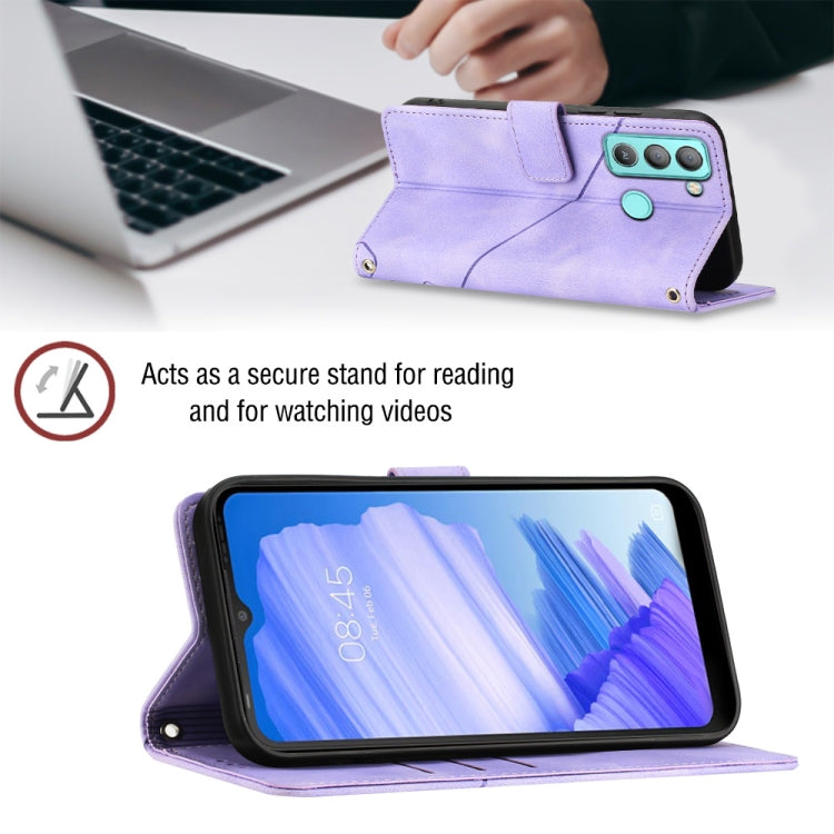 For Tecno Pop 5 LTE Skin-feel Embossed Leather Phone Case