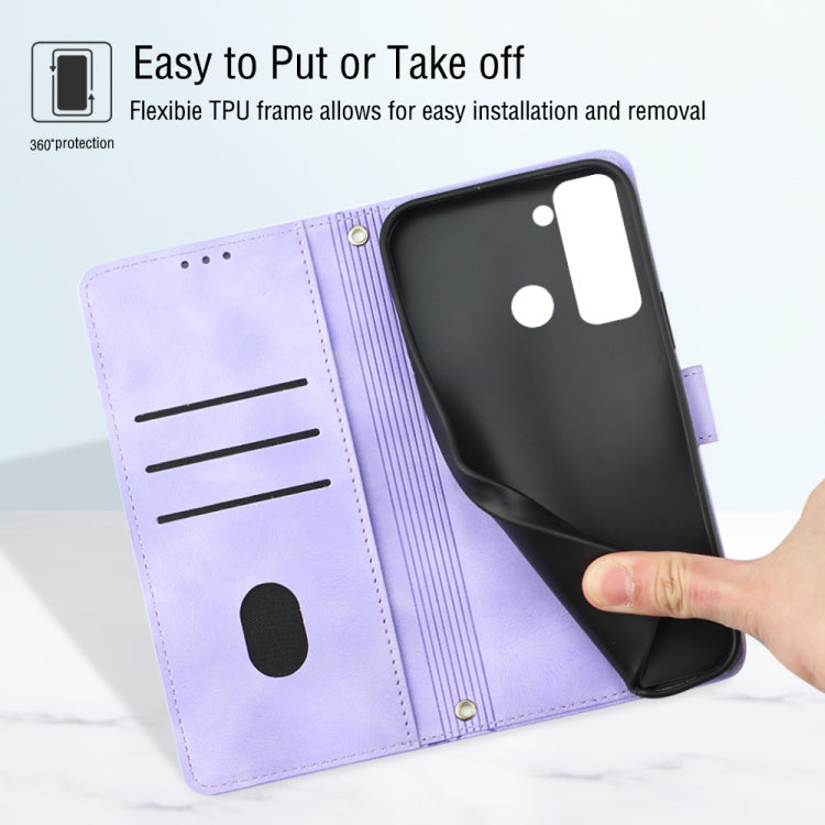 For Tecno Pop 5 LTE Skin-feel Embossed Leather Phone Case