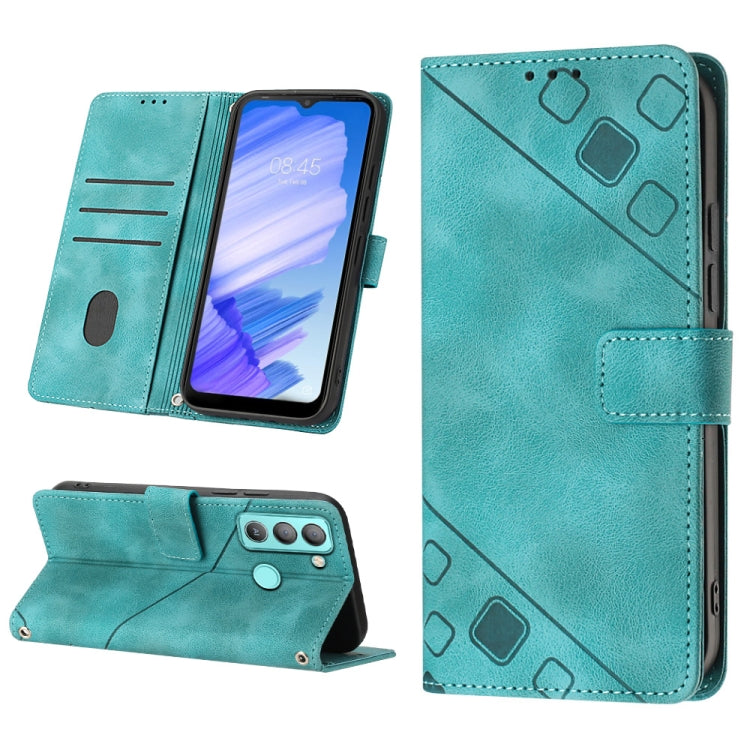 For Tecno Pop 5 LTE Skin-feel Embossed Leather Phone Case