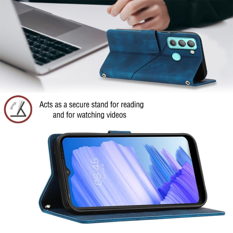 For Tecno Pop 5 LTE Skin-feel Embossed Leather Phone Case