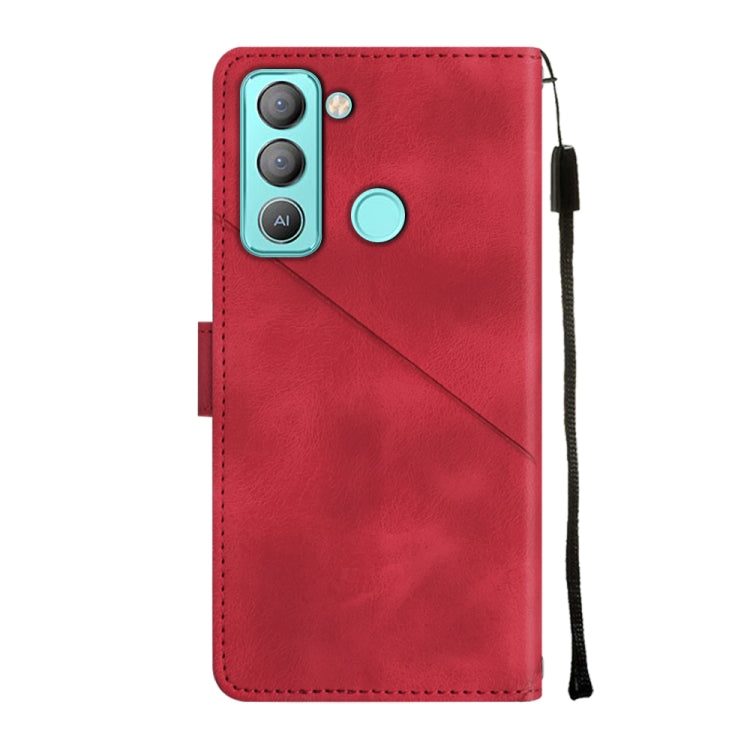 For Tecno Pop 5 LTE Skin-feel Embossed Leather Phone Case
